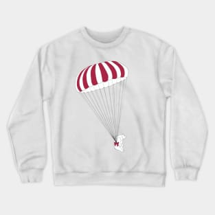 parachuting polar bear Crewneck Sweatshirt